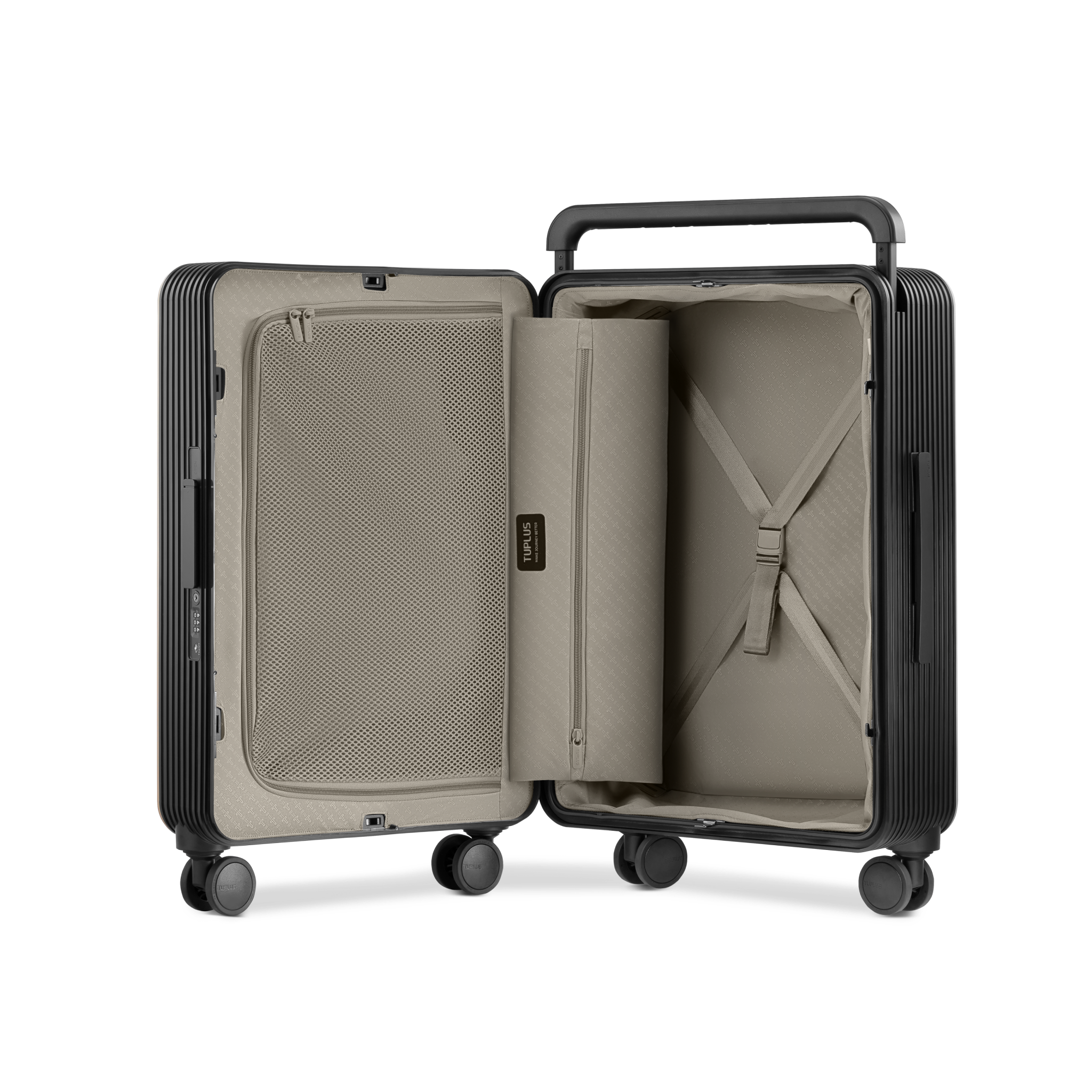 TUPLUS Balance Medium Checked Suitcase with Animal Figurine Inset - TUPLUS Offical Store