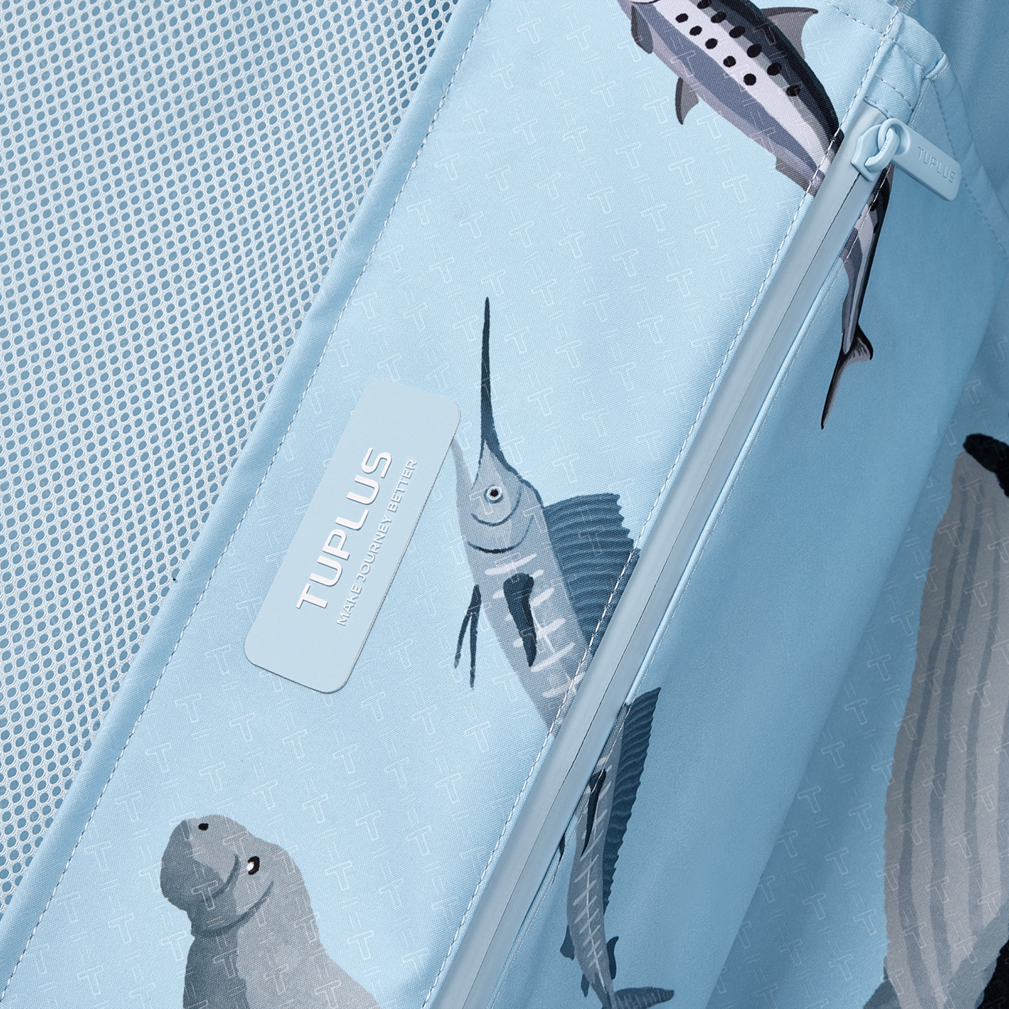 TUPLUS Time Capsule Standard Carry-On Suitcase, Blue Ocean - TUPLUS Offical Store